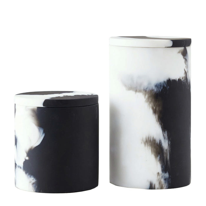 Arteriors ARS02 Containers, Set of 2, Black & White
