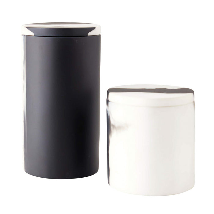 Arteriors ARS03 Containers, Set of 2, Black & White