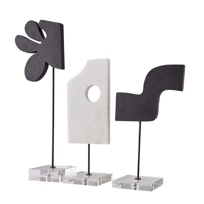 Arteriors ASC05 Sculptures, Set of 3, Charcoal