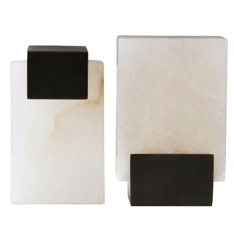 Arteriors ATC03 Bookends, Set of 2, White