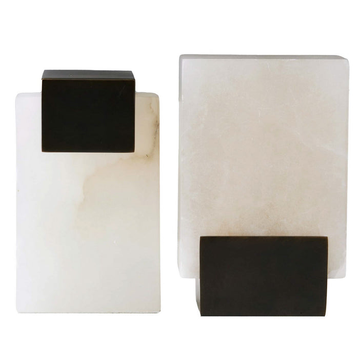 Arteriors ATC03 Bookends, Set of 2, White