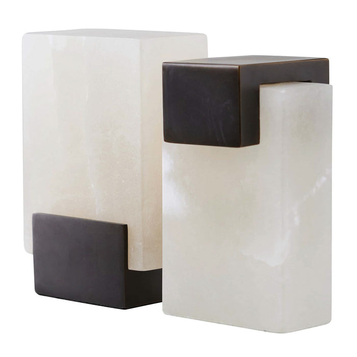 Arteriors ATC03 Bookends, Set of 2, White