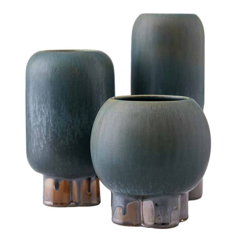 Arteriors AVC01 Vases, Set of 3, Forest Reactive