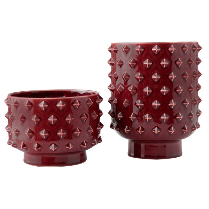 Arteriors AVC06 Vases, Set of 2, Garnet