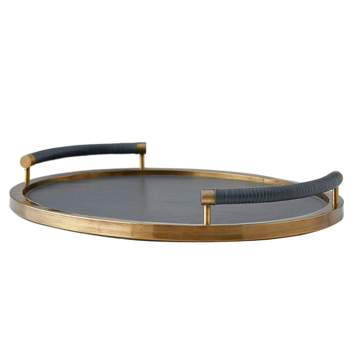 Arteriors AYI01 Tray, Antique Brass