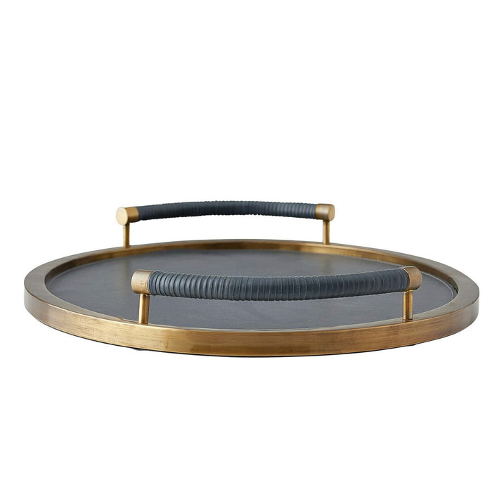 Arteriors AYI01 Tray, Antique Brass