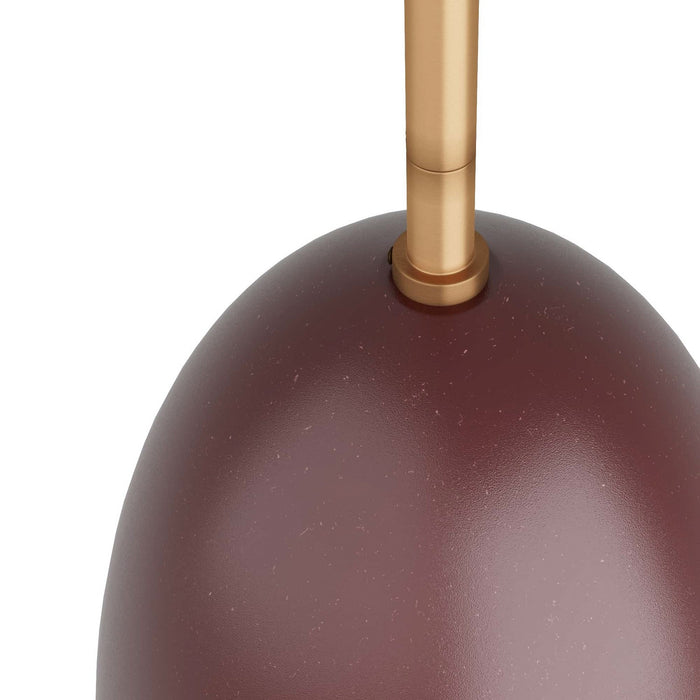 Arteriors DFC01 One Light Flush Mount, Oxblood