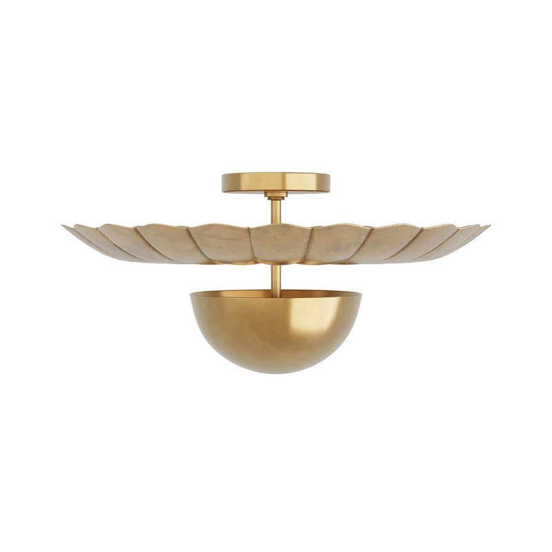 Arteriors DFI01 Two Light Flush Mount, Antique Brass
