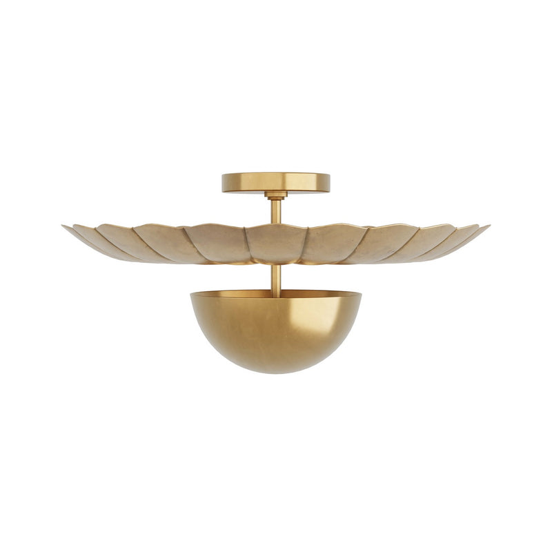 Arteriors DFI01 Two Light Flush Mount, Antique Brass