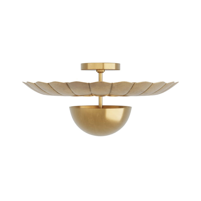 Arteriors DFI01 Two Light Flush Mount, Antique Brass