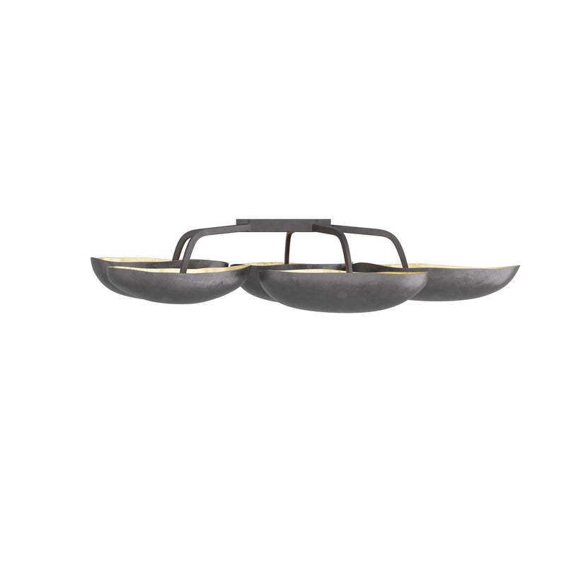Arteriors DFI02 13 Light Flush Mount, Blackened Iron