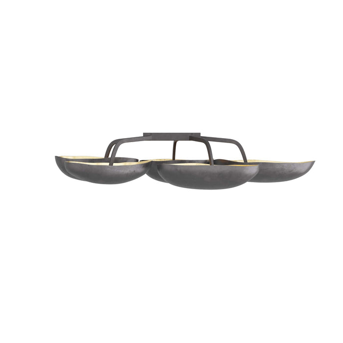 Arteriors DFI02 13 Light Flush Mount, Blackened Iron