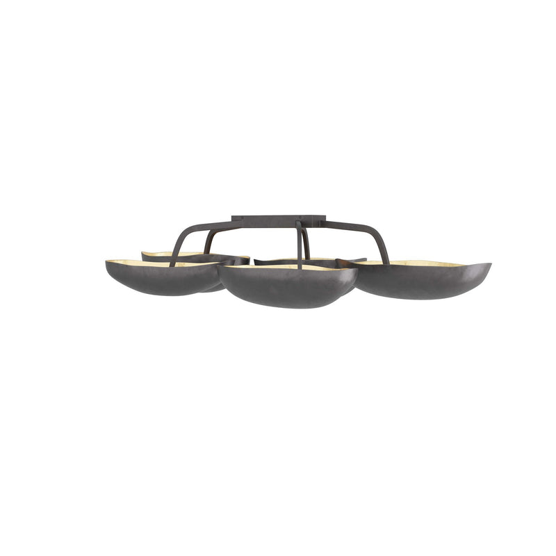 Arteriors DFI02 13 Light Flush Mount, Blackened Iron