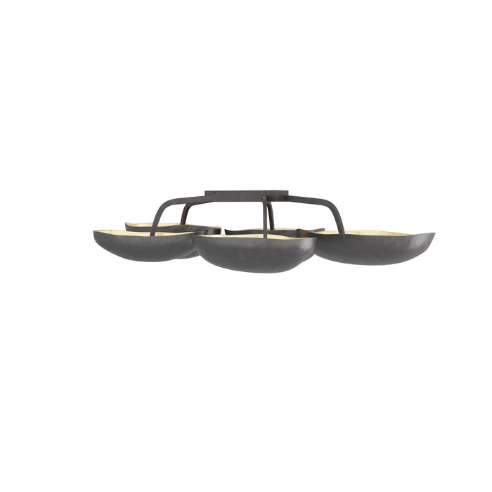 Arteriors DFI02 13 Light Flush Mount, Blackened Iron