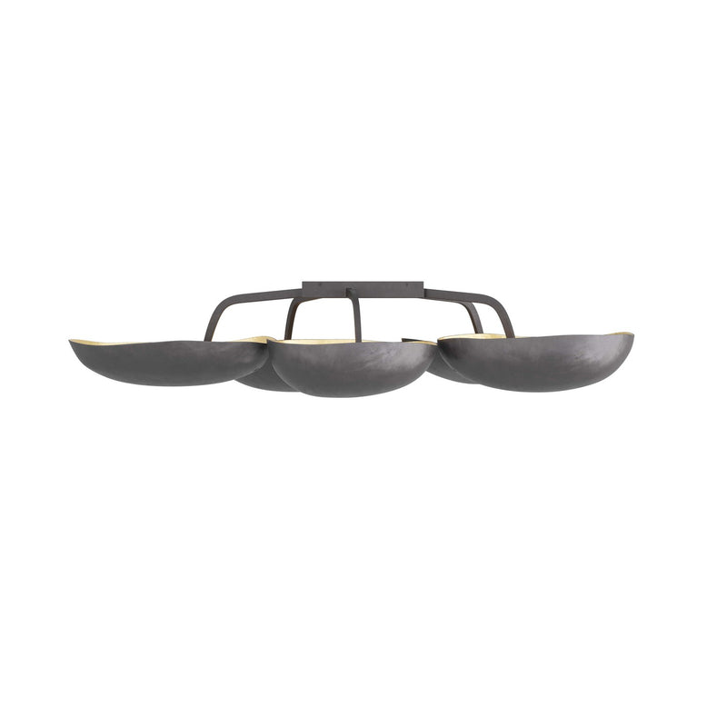 Arteriors DFI02 13 Light Flush Mount, Blackened Iron