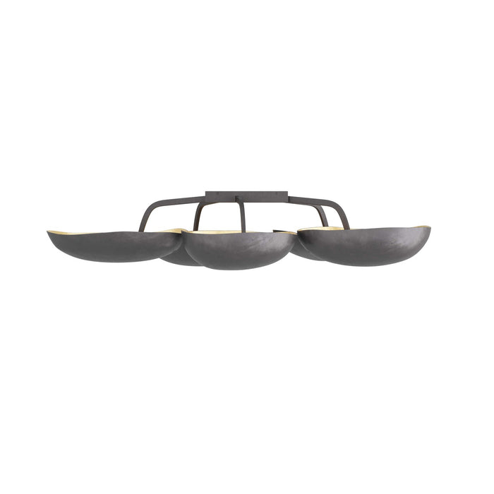 Arteriors DFI02 13 Light Flush Mount, Blackened Iron