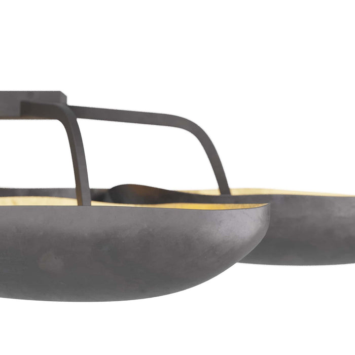 Arteriors DFI02 13 Light Flush Mount, Blackened Iron