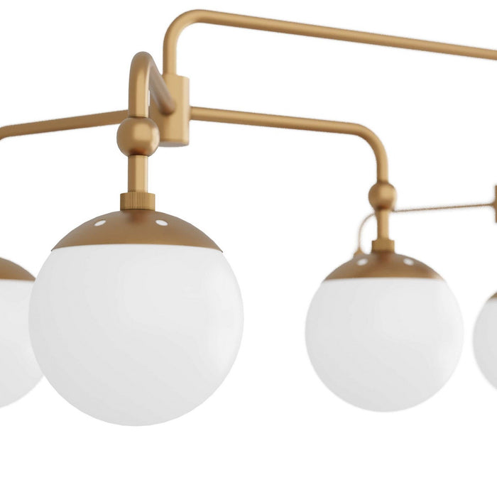 Arteriors DLC03 Nine Light Chandelier, Antique Brass