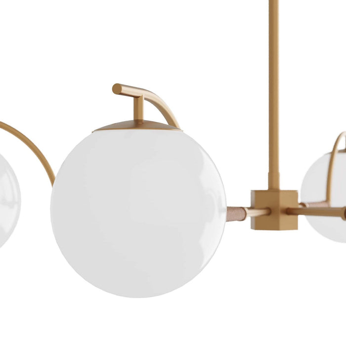 Arteriors DLC04 Six Light Chandelier, Antique Brass