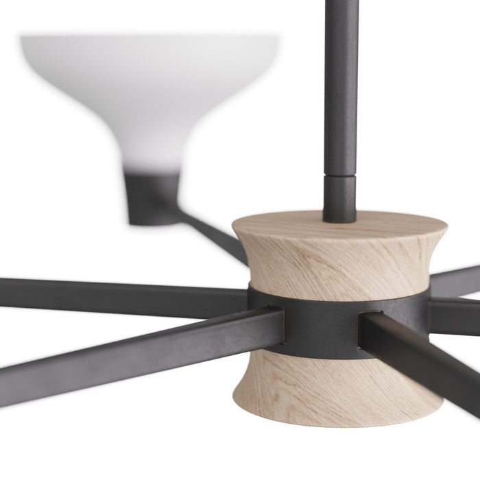 Arteriors DLI02 Six Light Chandelier, White Gesso