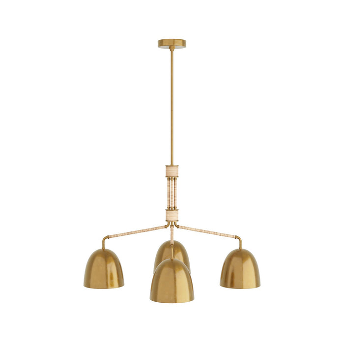 Arteriors DLI05 Four Light Chandelier, Vintage Brass