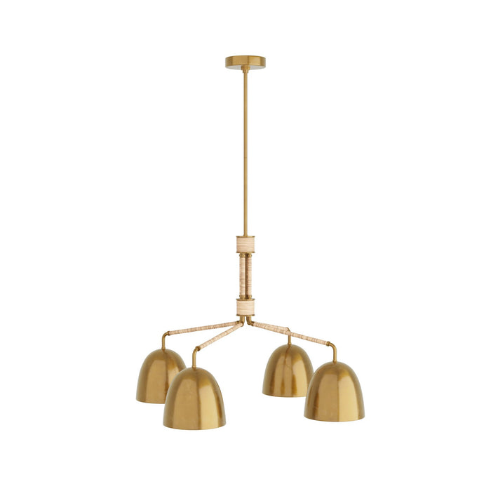 Arteriors DLI05 Four Light Chandelier, Vintage Brass