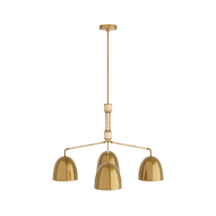 Arteriors DLI05 Four Light Chandelier, Vintage Brass