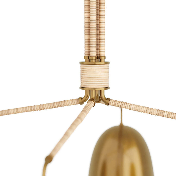 Arteriors DLI05 Four Light Chandelier, Vintage Brass