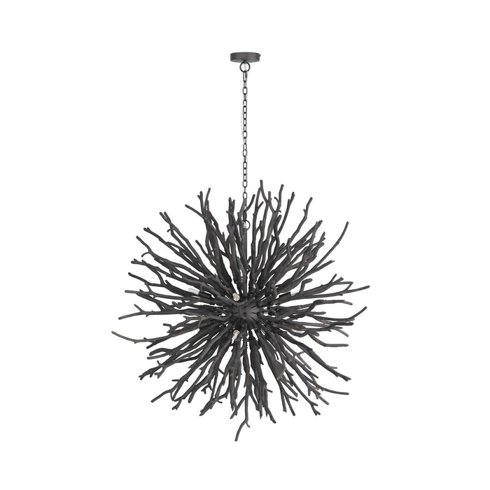 Arteriors DLS01 Eight Light Chandelier, Dark Gray Wash