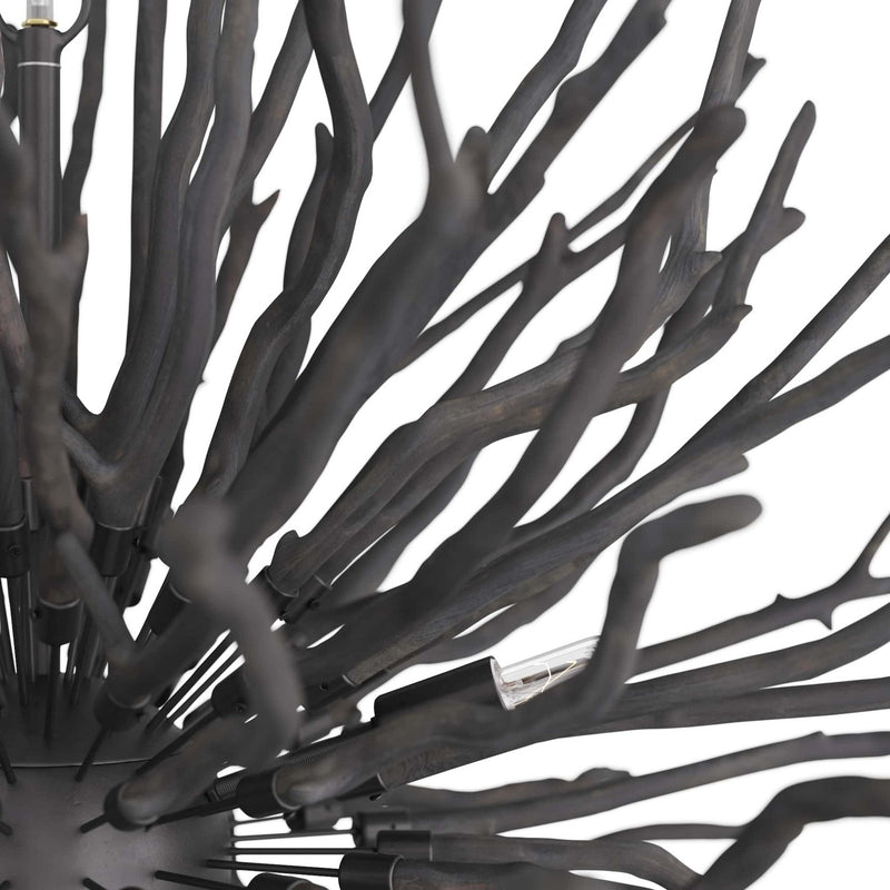 Arteriors DLS01 Eight Light Chandelier, Dark Gray Wash