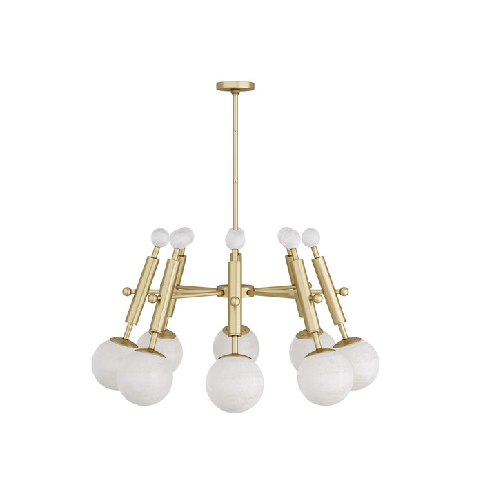 Arteriors DMC05 Eight Light Chandelier, Antique Brass