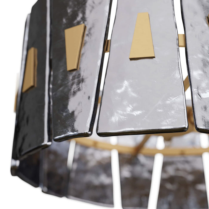 Arteriors DMC08 Six Light Chandelier, Smoke Luster