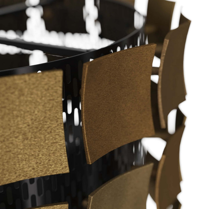 Arteriors DMI01 Six Light Chandelier, Antique Brass