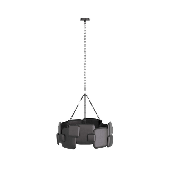Arteriors DMI03 Six Light Chandelier, Blackened Iron
