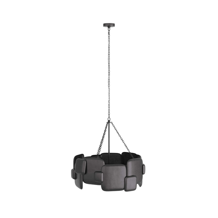Arteriors DMI03 Six Light Chandelier, Blackened Iron