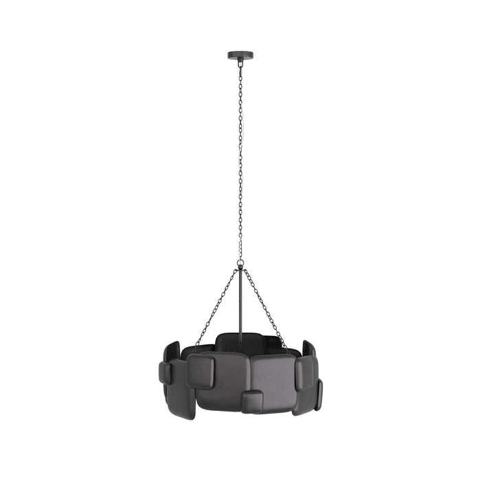 Arteriors DMI03 Six Light Chandelier, Blackened Iron
