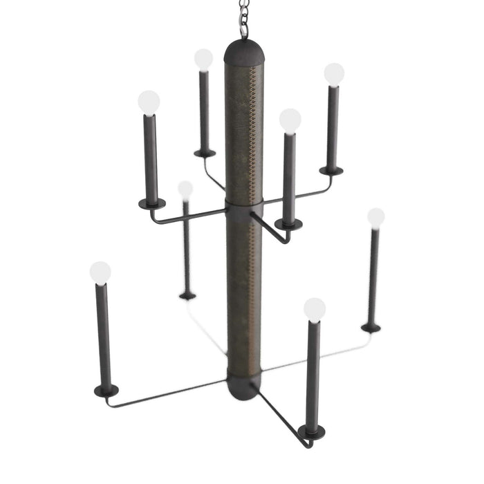 Arteriors DMI04 Eight Light Chandelier, Graphite