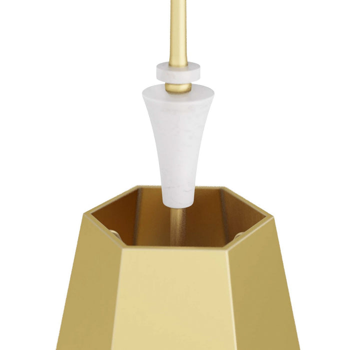 Arteriors DPC02 One Light Pendant, Antique Brass