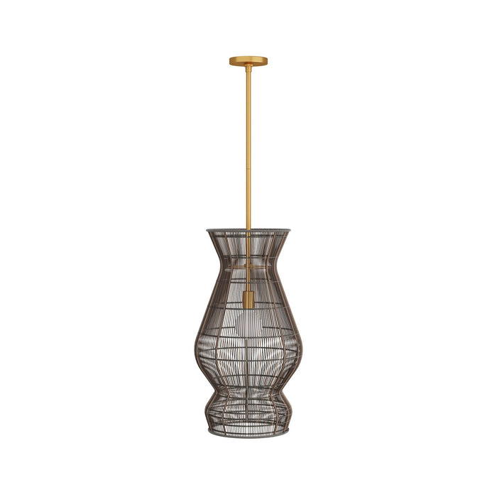 Arteriors DPS05 One Light Pendant, Dark Brown Stained