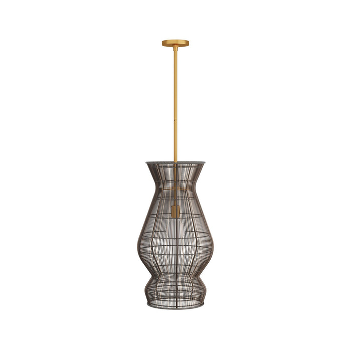 Arteriors DPS05 One Light Pendant, Dark Brown Stained