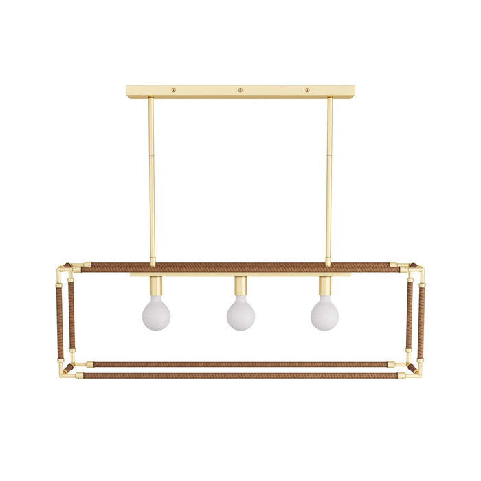 Arteriors DRC01 Three Light Chandelier, Cognac