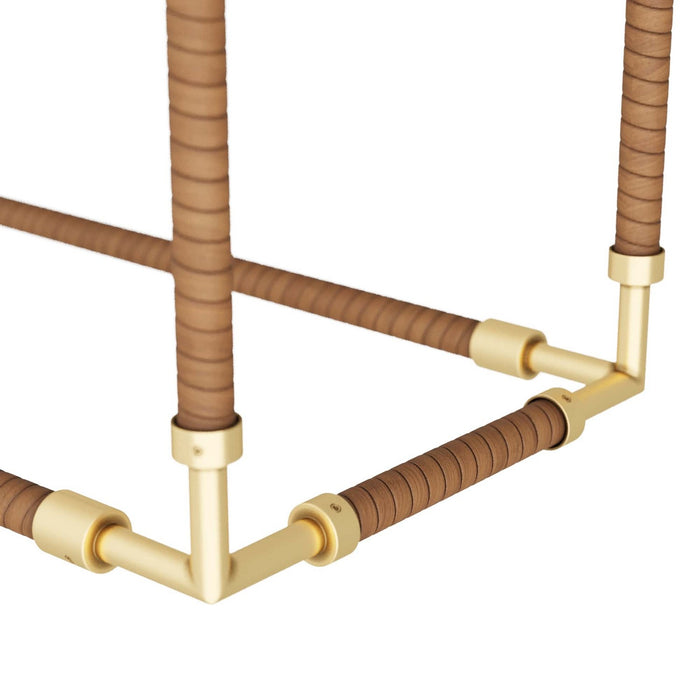 Arteriors DRC01 Three Light Chandelier, Cognac