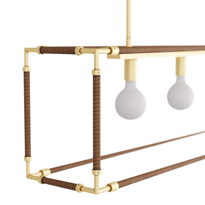 Arteriors DRC01 Three Light Chandelier, Cognac