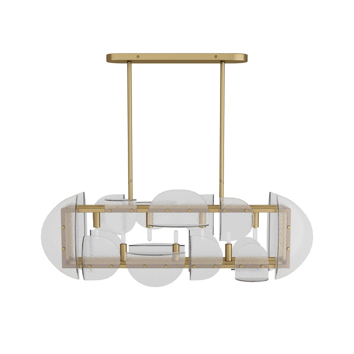 Arteriors DRI01 Seven Light Chandelier, Antique Brass