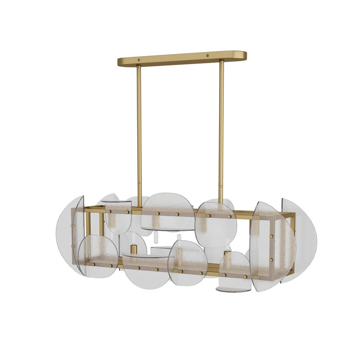 Arteriors DRI01 Seven Light Chandelier, Antique Brass