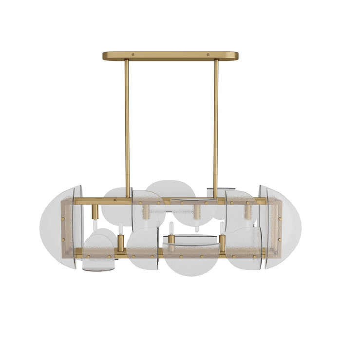 Arteriors DRI01 Seven Light Chandelier, Antique Brass