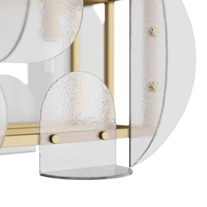 Arteriors DRI01 Seven Light Chandelier, Antique Brass
