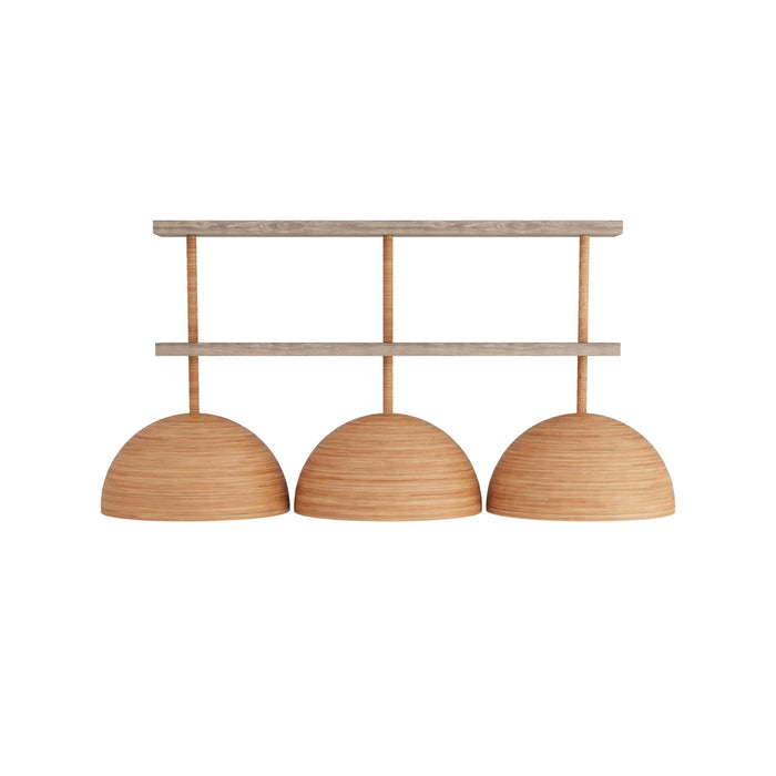 Arteriors DRS01 Three Light Chandelier, Honey