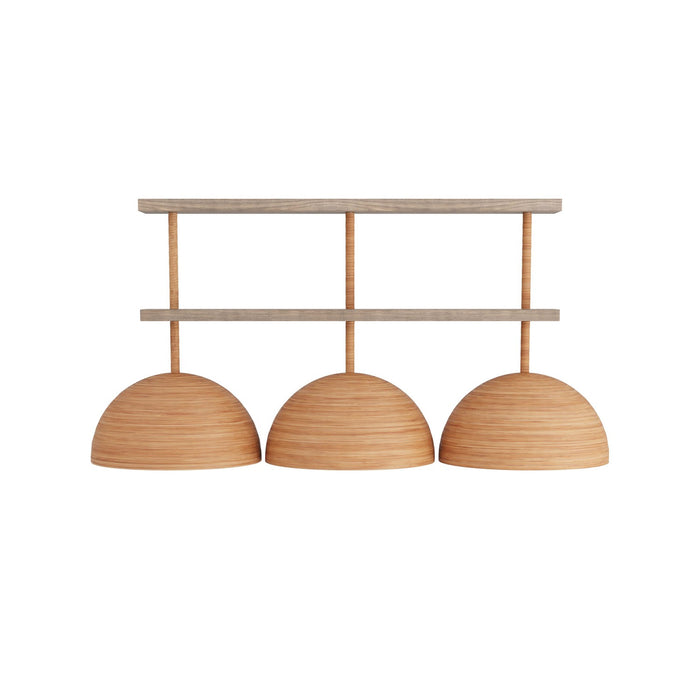 Arteriors DRS01 Three Light Chandelier, Honey