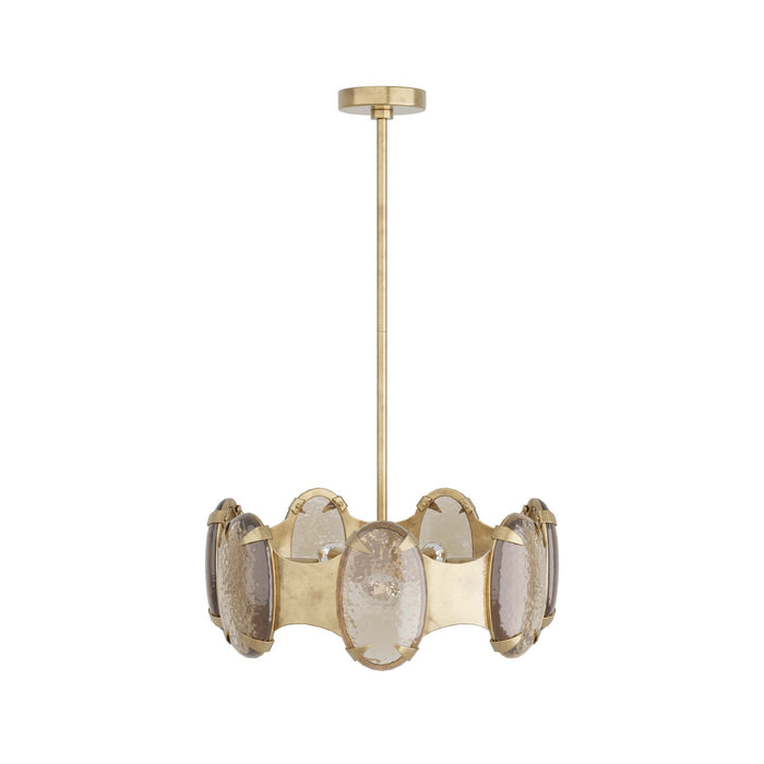 Arteriors DSI02 Seven Light Chandelier, Antique Brass